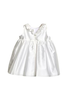 White satin cotton dress LITTLE BEAR KIDS | 8200BIANCO